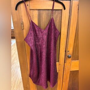 Vintage Intimate Affair California Burgandy Slip dress/chemise